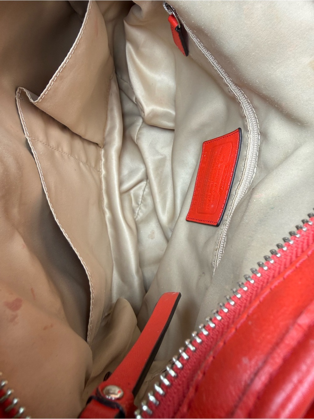 Coach orange Leather crossbody see below for wear and tear F28901 - Picture 5 of 6